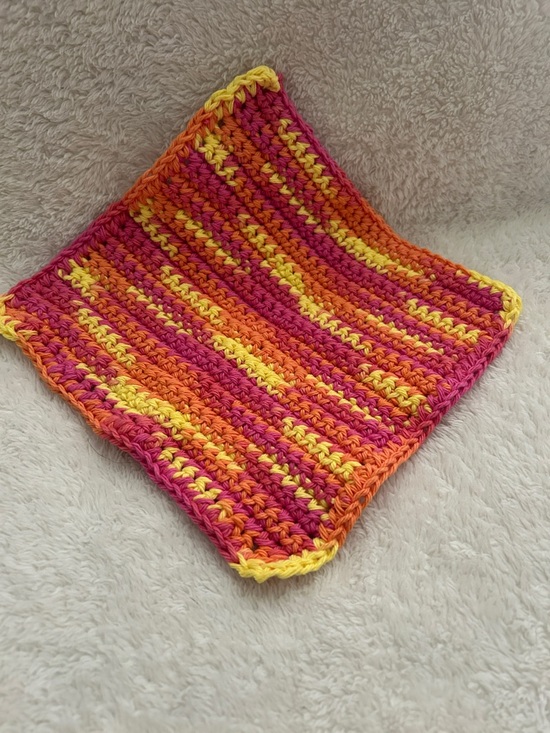 Other - Handcrafted Women’s Crochet dishcloth - Pink Orange Yellow